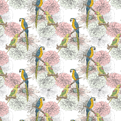 Rolgordijn verduisterend Papegaaien op een tak