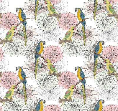 Rolgordijn verduisterend Papegaaien op een tak