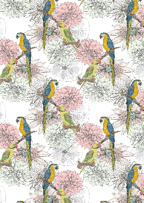 Rolgordijn verduisterend Papegaaien op een tak