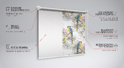 Rolgordijn verduisterend Papegaaien op een tak
