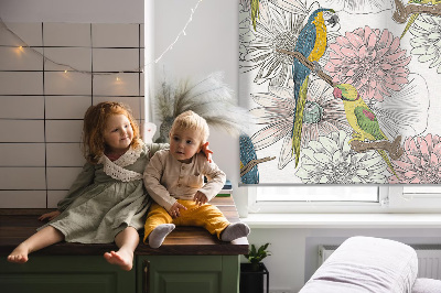 Rolgordijn verduisterend Papegaaien op een tak