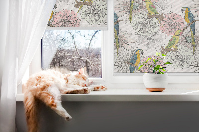 Rolgordijn verduisterend Papegaaien op een tak