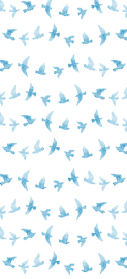 Rolgordijn voor het raam Blauwe vogels