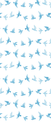 Rolgordijn voor het raam Blauwe vogels