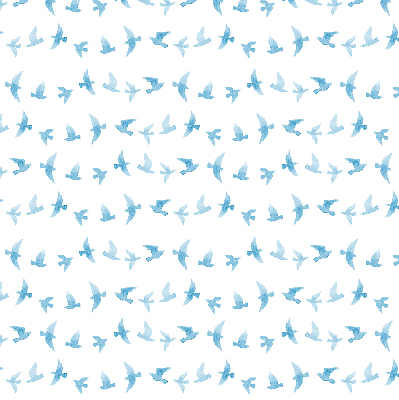 Rolgordijn voor het raam Blauwe vogels