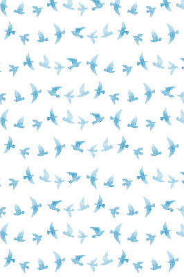 Rolgordijn voor het raam Blauwe vogels