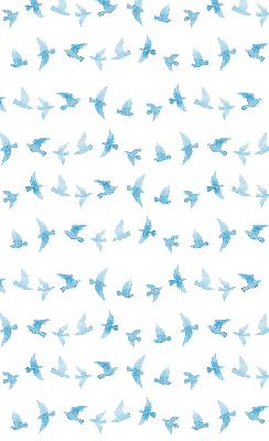 Rolgordijn voor het raam Blauwe vogels