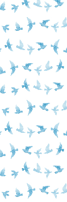 Rolgordijn voor het raam Blauwe vogels