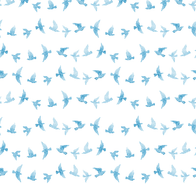 Rolgordijn voor het raam Blauwe vogels