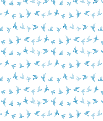 Rolgordijn voor het raam Blauwe vogels