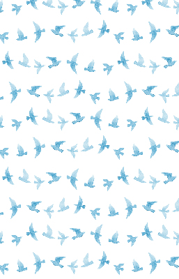 Rolgordijn voor het raam Blauwe vogels