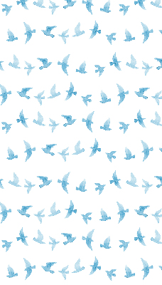 Rolgordijn voor het raam Blauwe vogels