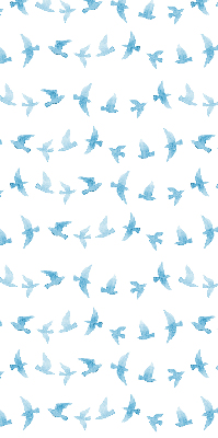 Rolgordijn voor het raam Blauwe vogels