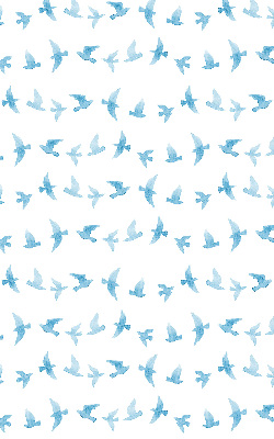 Rolgordijn voor het raam Blauwe vogels