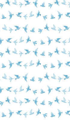 Rolgordijn voor het raam Blauwe vogels