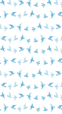 Rolgordijn voor het raam Blauwe vogels