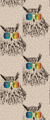 Rolgordijn verduisterend Uilen in kleurrijke glazen