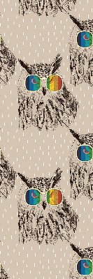 Rolgordijn verduisterend Uilen in kleurrijke glazen