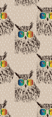 Rolgordijn verduisterend Uilen in kleurrijke glazen