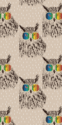 Rolgordijn verduisterend Uilen in kleurrijke glazen