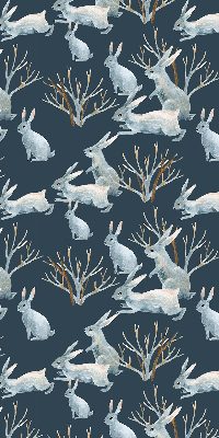 Rolgordijn voor het raam Konijnen en stokken