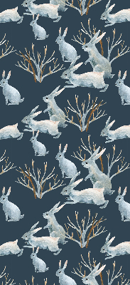 Rolgordijn voor het raam Konijnen en stokken