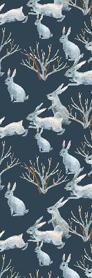 Rolgordijn voor het raam Konijnen en stokken