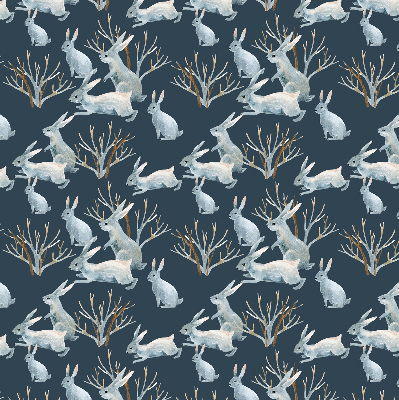 Rolgordijn voor het raam Konijnen en stokken