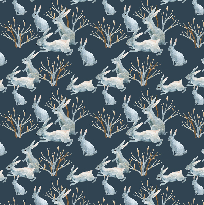 Rolgordijn voor het raam Konijnen en stokken