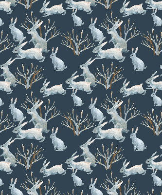 Rolgordijn voor het raam Konijnen en stokken