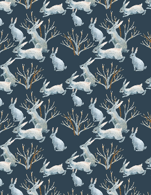 Rolgordijn voor het raam Konijnen en stokken