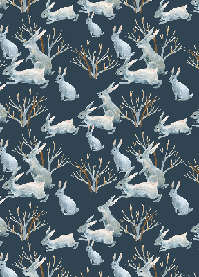 Rolgordijn voor het raam Konijnen en stokken