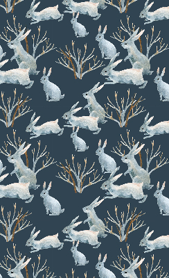 Rolgordijn voor het raam Konijnen en stokken