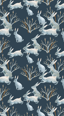 Rolgordijn voor het raam Konijnen en stokken