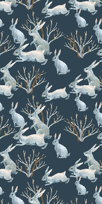 Rolgordijn voor het raam Konijnen en stokken