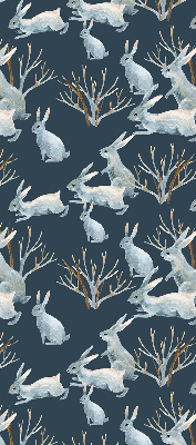 Rolgordijn voor het raam Konijnen en stokken