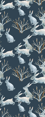 Rolgordijn voor het raam Konijnen en stokken