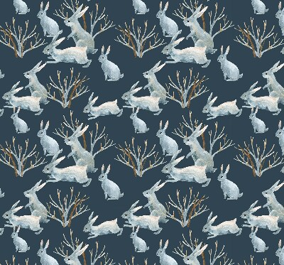 Rolgordijn voor het raam Konijnen en stokken