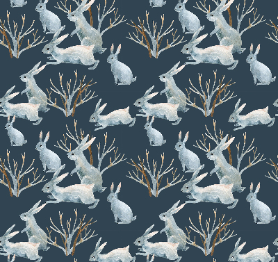 Rolgordijn voor het raam Konijnen en stokken