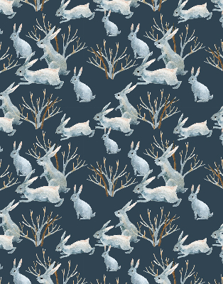 Rolgordijn voor het raam Konijnen en stokken