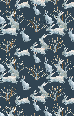 Rolgordijn voor het raam Konijnen en stokken