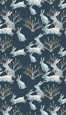 Rolgordijn voor het raam Konijnen en stokken