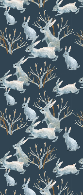 Rolgordijn voor het raam Konijnen en stokken