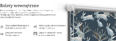 Rolgordijn voor het raam Konijnen en stokken