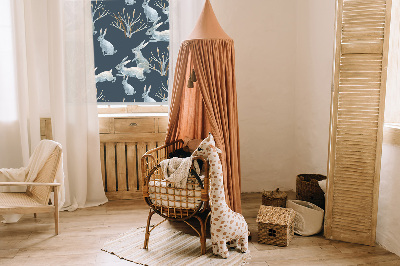 Rolgordijn voor het raam Konijnen en stokken