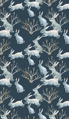 Rolgordijn voor het raam Konijnen en stokken