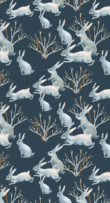 Rolgordijn voor het raam Konijnen en stokken