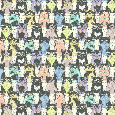 Rolgordijn voor het raam Katten