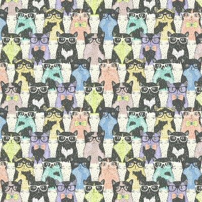 Rolgordijn voor het raam Katten