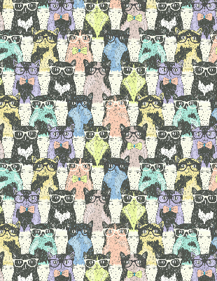 Rolgordijn voor het raam Katten